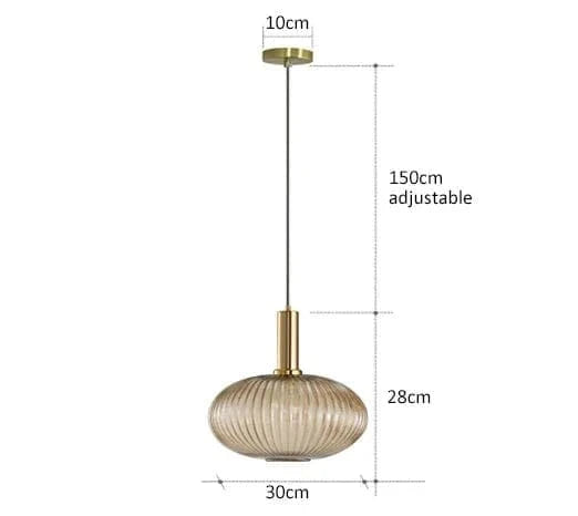 TAKLAMPA.SE Gyllene Antik taklampa glas