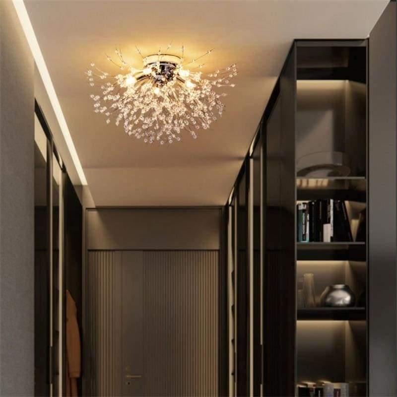 Blommig design med kristalleffekt