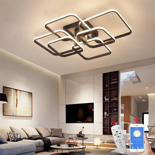 TAKLAMPA.SE Luminaire Plafonnier Svart Rectangle taklampa led