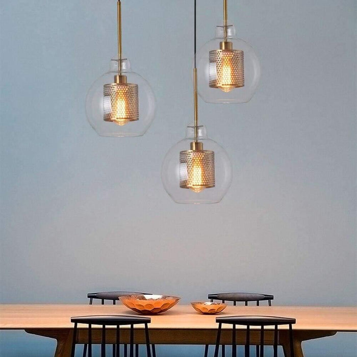 TAKLAMPA.SE Lampe Suspendue Oval Retro taklampa glas mävssing