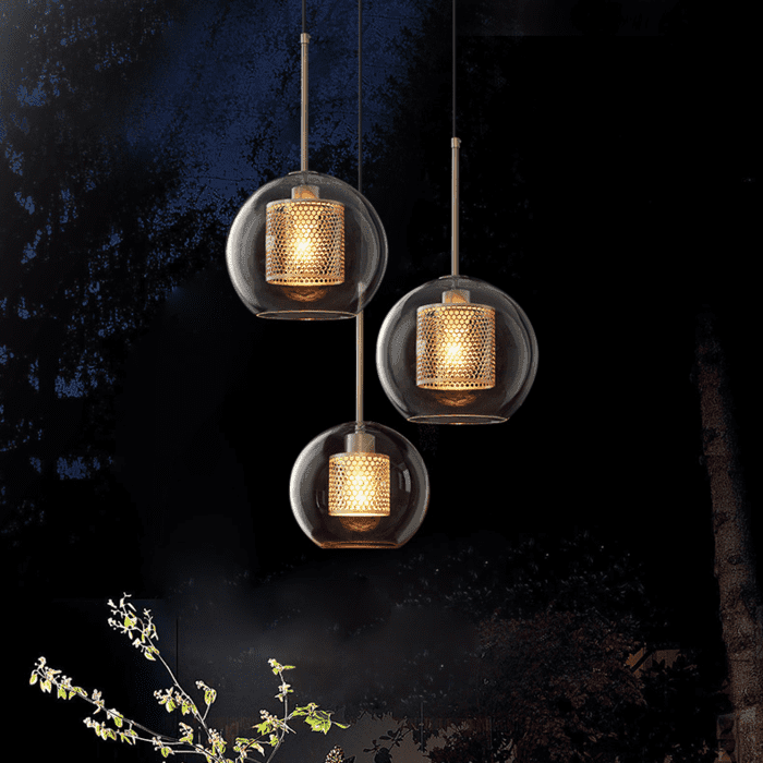 TAKLAMPA.SE Lampe Suspendue Retro taklampa glas mävssing
