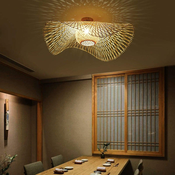 TAKLAMPA.SE Luminaire Plafonnier M Stor taklampa i rotting