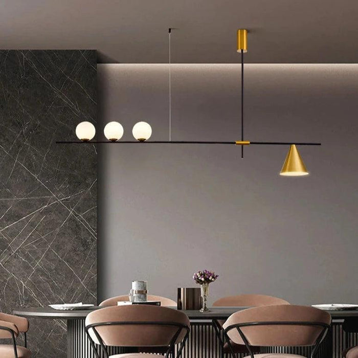 TAKLAMPA.SE Luminaire Plafonnier M - Guld Stor taklampa med munblåsta kulor