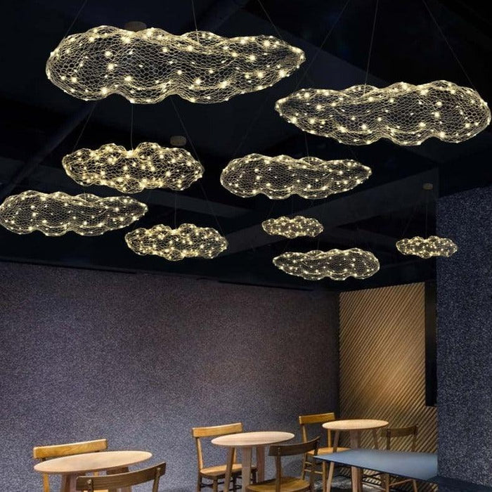 TAKLAMPA.SE Suspension Luminaire Guld / XXL Stor taklampa stjärnhimmel