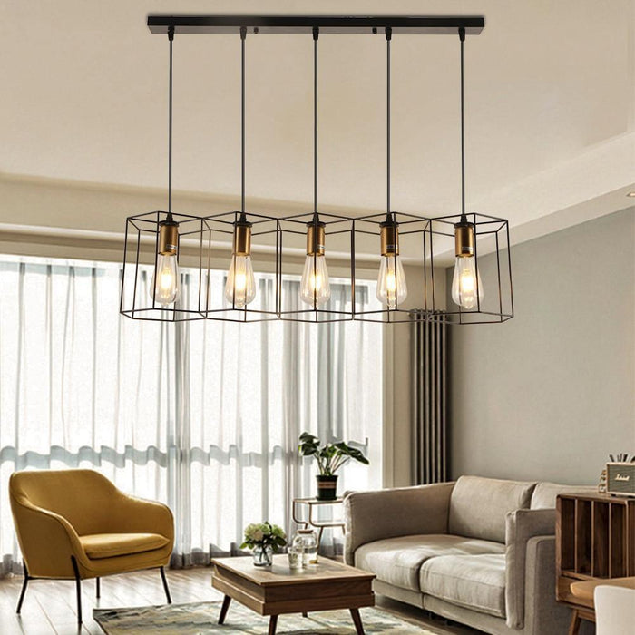 TAKLAMPA.SE Suspension Luminaire 5 Sexkanter Taklampa industri pendel