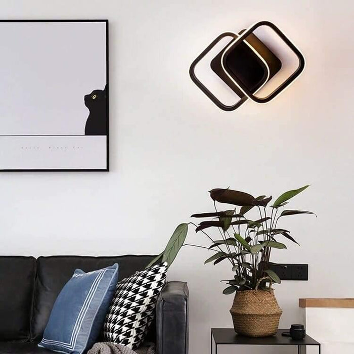 TAKLAMPA.SE Luminaire Plafonnier Kvadrat Taklampa led mässing