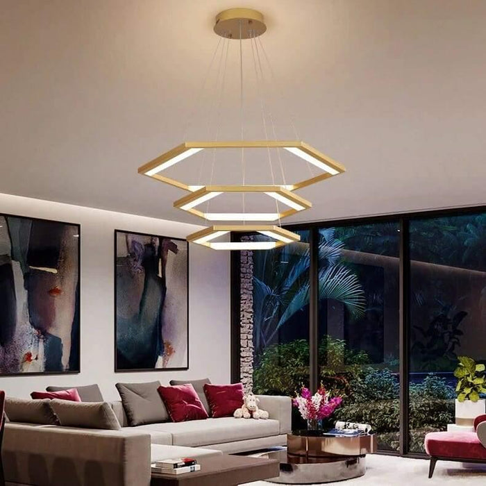 TAKLAMPA.SE Suspension Luminaire Guld Taklampa led stor