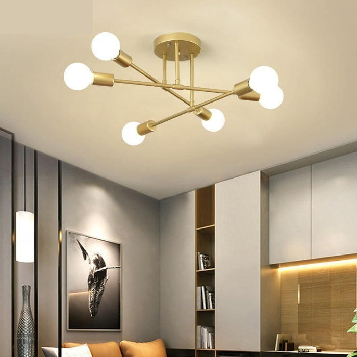 TAKLAMPA.SE Luminaire Plafonnier Guld Taklampa vardagsrum industriell