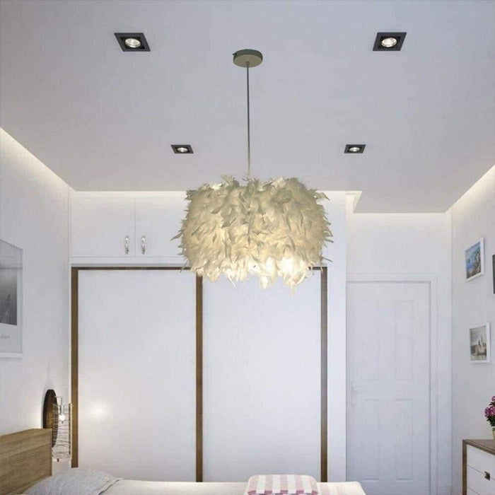 TAKLAMPA.SE Suspension Luminaire L Taklampa vit tyg