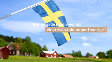 När började man använda elektriska taklampor i sverige ?