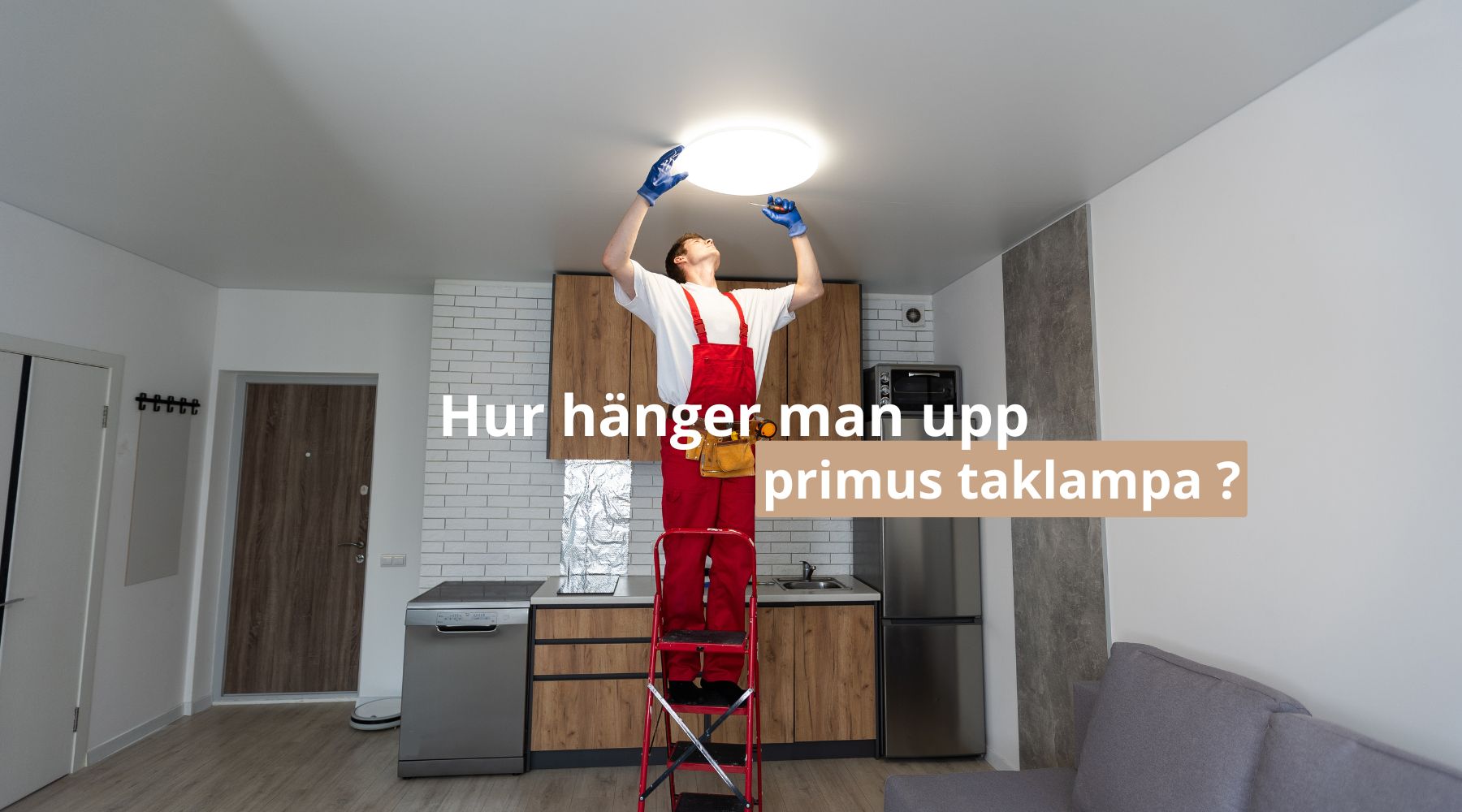 Hur hänger man upp primus taklampa ?