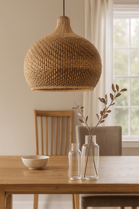 Bohemisk rottinglampa med organisk charm TAKLAMPA.SE