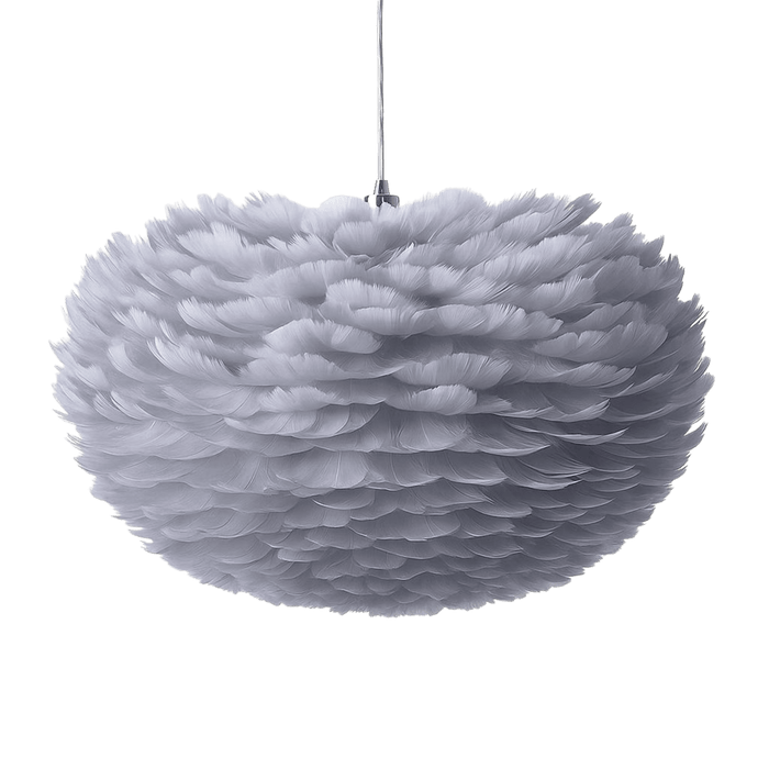 Goosy Grey – Taklampa med fjädrar TAKLAMPA.SE