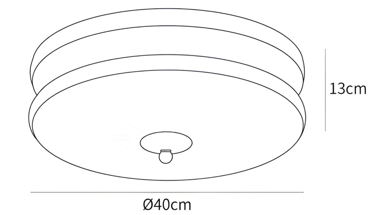 Krämfärgad glas taklampa TAKLAMPA.SE