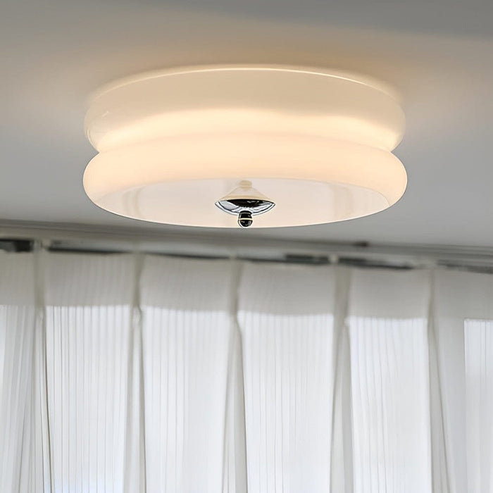 Krämfärgad glas taklampa TAKLAMPA.SE