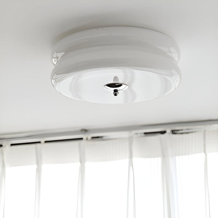 Krämfärgad glas taklampa TAKLAMPA.SE