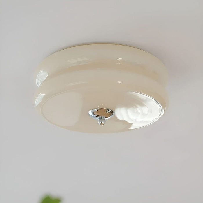 Krämfärgad glas taklampa TAKLAMPA.SE