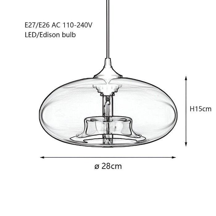 Miro – Vintage glas taklampa TAKLAMPA.SE