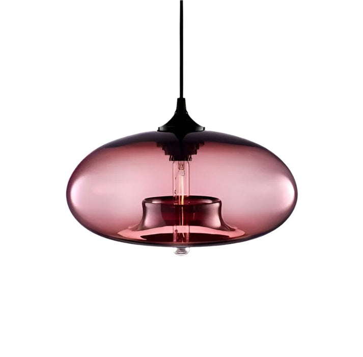 Miro – Vintage glas taklampa Vinröd TAKLAMPA.SE