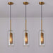 TAKLAMPA.SE Lampe Suspendue Lång Retro taklampa glas mävssing