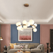 TAKLAMPA.SE Suspension Luminaire Vit Boll Guld Stor taklampa glas
