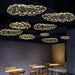 TAKLAMPA.SE Suspension Luminaire Guld / XXL Stor taklampa stjärnhimmel