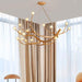 TAKLAMPA.SE Suspension Luminaire Stor Transparent Taklampa i trä med glaskupa och ljusarmar vit