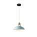 TAKLAMPA.SE Lampe Suspendue Blå Taklampa retro opalglas plåt