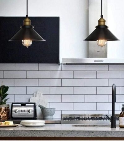 TAKLAMPA.SE Luminaire Plafonnier Svart 60 tals taklampa industri