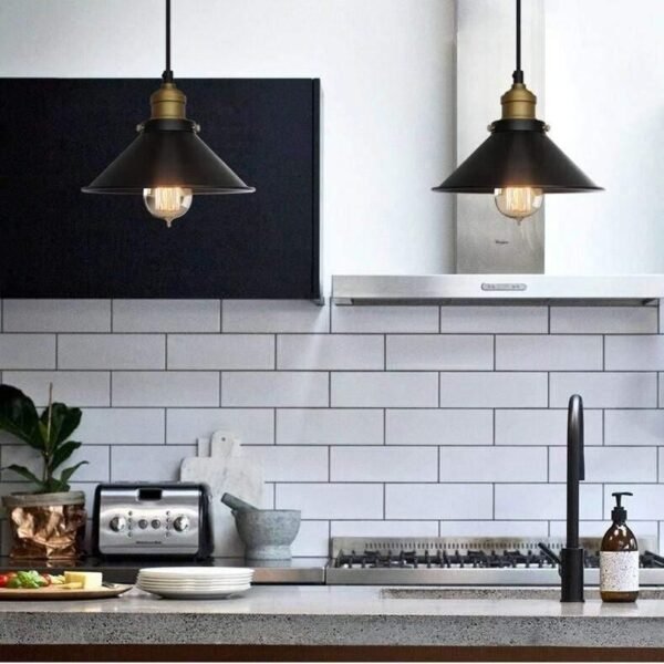 TAKLAMPA.SE Luminaire Plafonnier Svart 60 tals taklampa industri