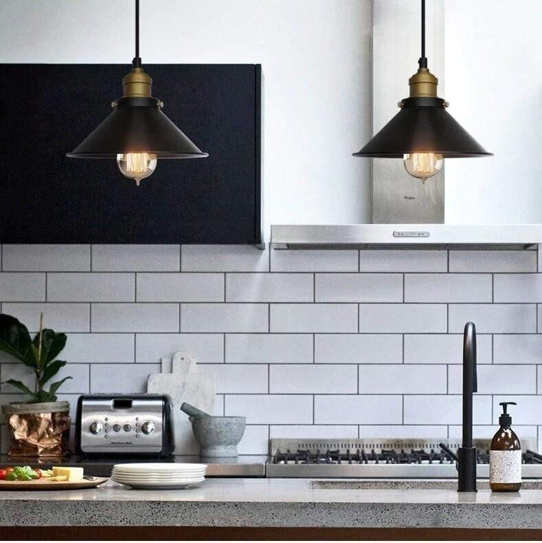 TAKLAMPA.SE Luminaire Plafonnier Svart 60 tals taklampa industri