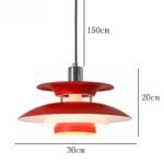 TAKLAMPA.SE Röd Liten taklampa retro