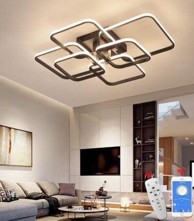 TAKLAMPA.SE Luminaire Plafonnier Svart Rectangle taklampa led