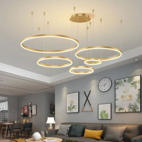 TAKLAMPA.SE Gyllene Stor taklampa vardagsrum