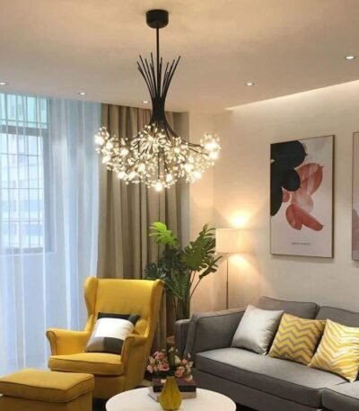 TAKLAMPA.SE Suspension Luminaire Svart Taklampa blomma vit