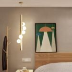 TAKLAMPA.SE Suspension Luminaire Vertikal Taklampa i trä med glaskupa ljusmanschetter 2000-tal