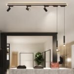 TAKLAMPA.SE Luminaire Plafonnier 3 + 2 Huvuden Taklampa kök industri riktbar