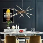 Suspension Luminaire 200000531:365458#Gold 10heads 60w;136:200003939#Cold White No remote Taklampa kök mässing