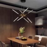 Suspension Luminaire 200000531:193#Gold 6heads 36w;136:200003939#Cold White No remote Taklampa kök mässing