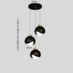 136:200002572#3 light color;200000531:1052#C-black Modern Taklampa med Glaskula