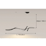 136:200002572#Brightness Dimmable;200000531:175#Black L140cm Minimalistisk Taklampa för Matbord & Bar