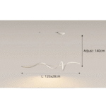 136:200002572#Brightness Dimmable;200000531:193#White L120cm Minimalistisk Taklampa för Matbord & Bar