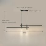 136:200002572#Stepless Dimming(RC);200000531:10#Black 120cm Modern Taklampa i Svart & Guld