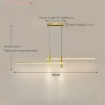 136:200002572#Stepless Dimming(RC);200000531:29#Gold 100cm Modern Taklampa i Svart & Guld