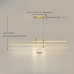 136:200002572#Stepless Dimming(RC);200000531:366#Gold 150cm Modern Taklampa i Svart & Guld