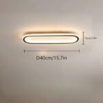 200000531:173#Black 40cm;200007763:201336100;5:361386#Warm White Modern Oval Taklampa i Svart