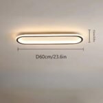 200000531:365458#Black 60cm;200007763:201336100;5:361386#Warm White Modern Oval Taklampa i Svart