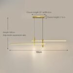 136:200002572#Stepless Dimming(RC);200000531:350852#Gold 120cm Modern Taklampa i Svart & Guld