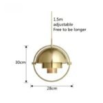 200000531:365458#D28cm gold Modern Taklampa i Nordisk Design