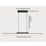 136:200002572#trIcolor;200000531:193#100CM BLACK Modern Lång Taklampa för Matbord